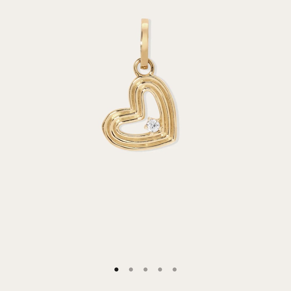 Adina Reyter Heart Charm- yellow gold
